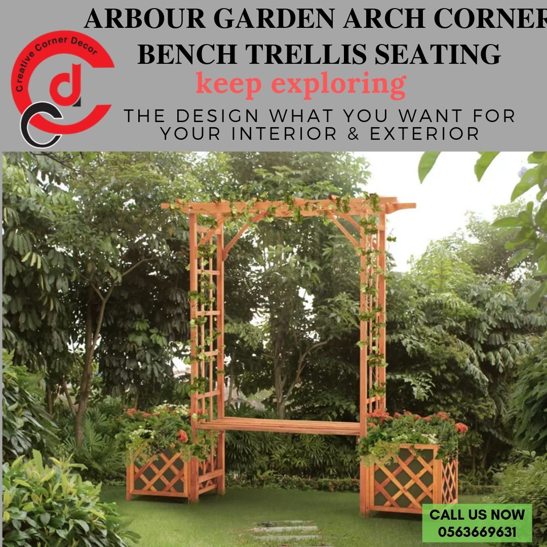 Arbor Garden Arch Corner Bench Trellis Seating In Dubai Kargal