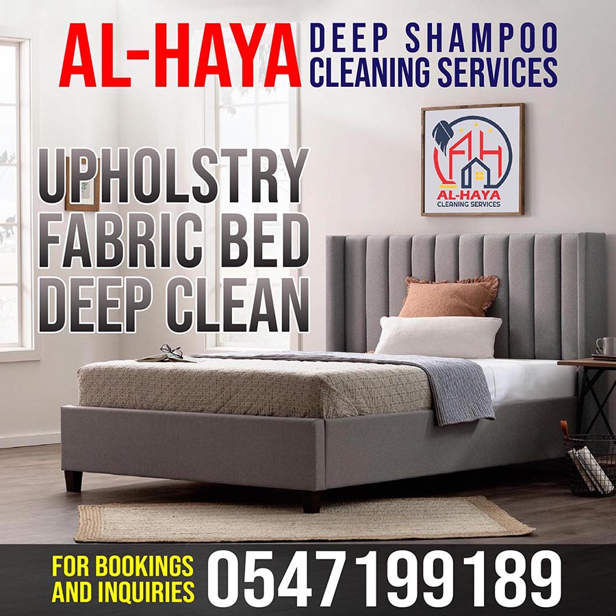Upholstered / Fabric Bed Deep Cleaning Services 0547199189