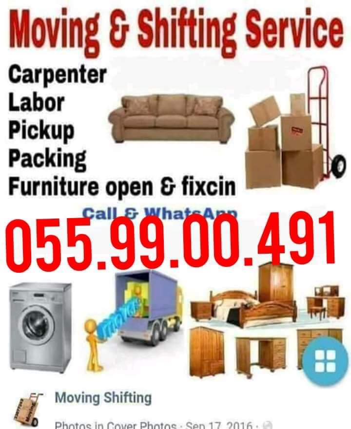 Movers Removers Packers Pickup truck for rent JVCDubai 0559900491