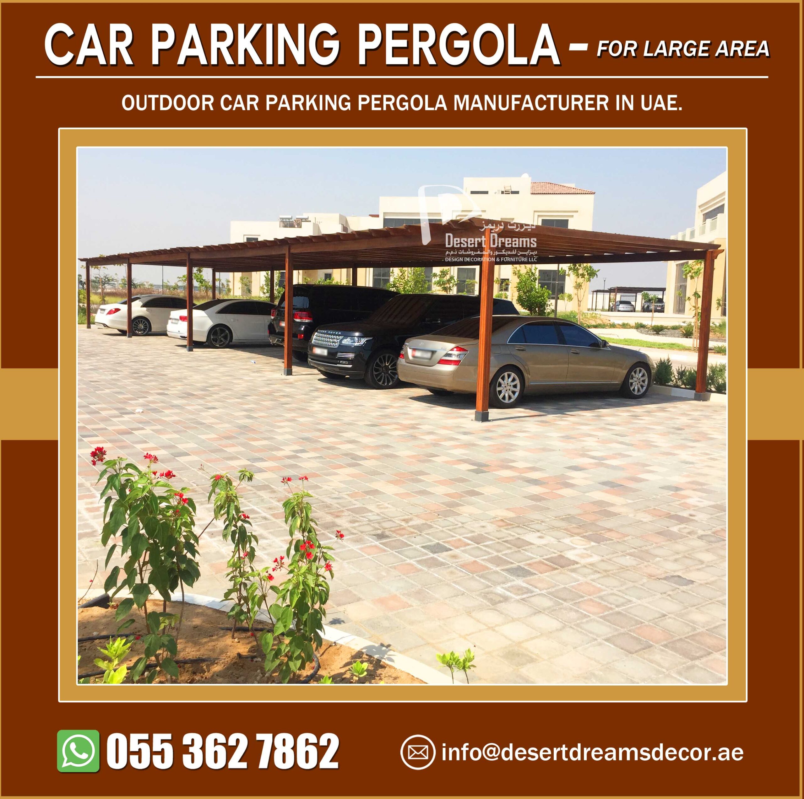 Large Area Cars Parking Pergola Manufacturer in UAE.jpg