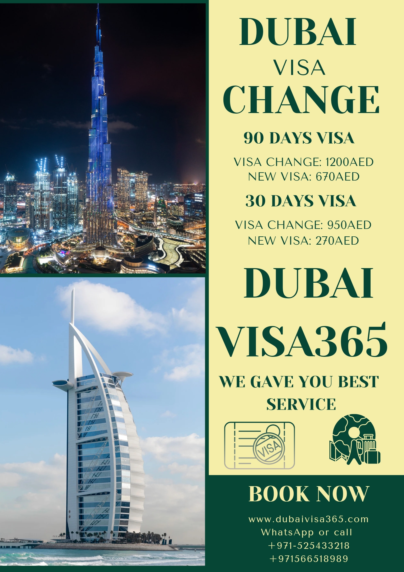 Dubai visa change