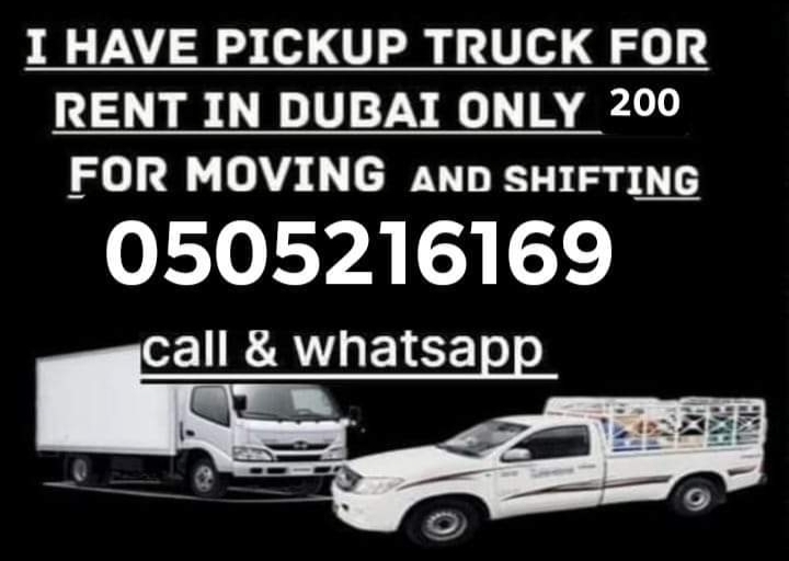 Movers pickup Truck For Furniture Dilvery Service In Dubai
