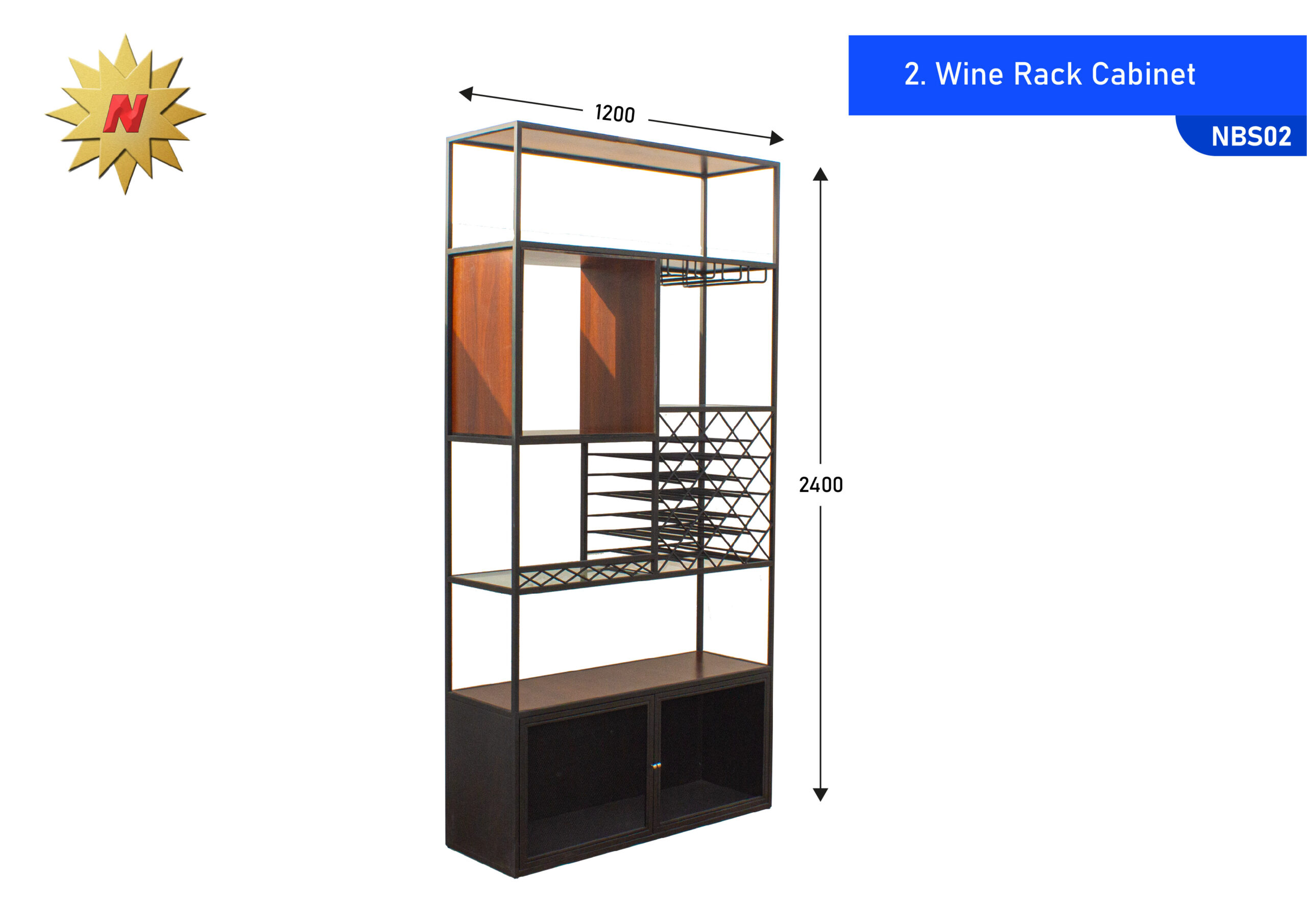Wine Rack Cabinet for sale @AED2499