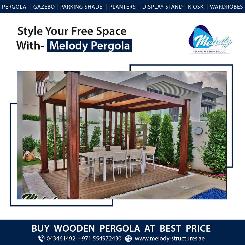 Wooden Pergola Manufacturer | WPC Pergola Supplier | In Dubai UAE