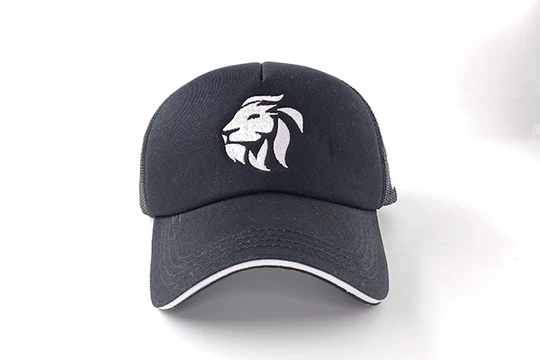 Lion Head Cap – Black/Grey | Large