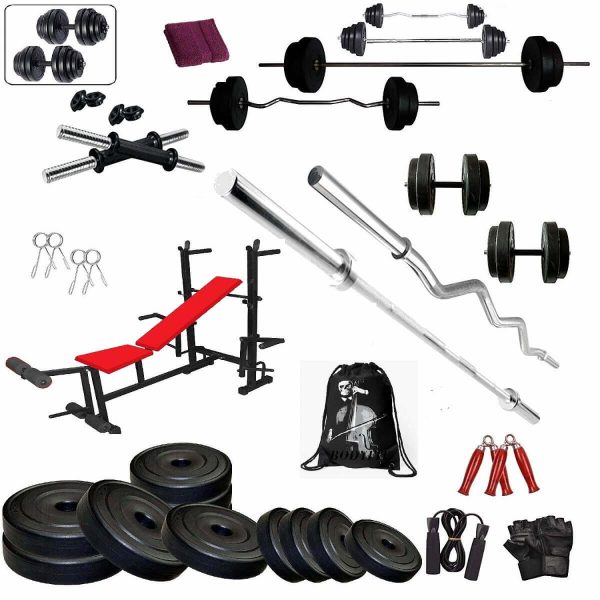 BodyFit-PVC-Home-Gym-Equipment-Combo-Set-20-Kg-Weight-Plates-8-in1-Multi-Purpose-Flat-Bench-with-2-Bars-and-2-Dumbbell-Rods-Gym-Bag-and-Accessories-Black-1-600x600.jpg