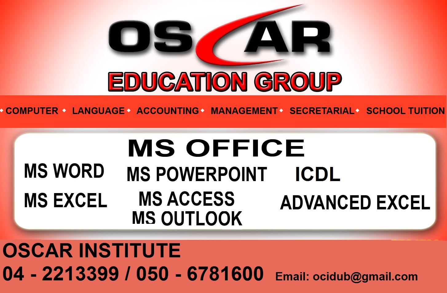 MS Office Training in Deira Call 042213399