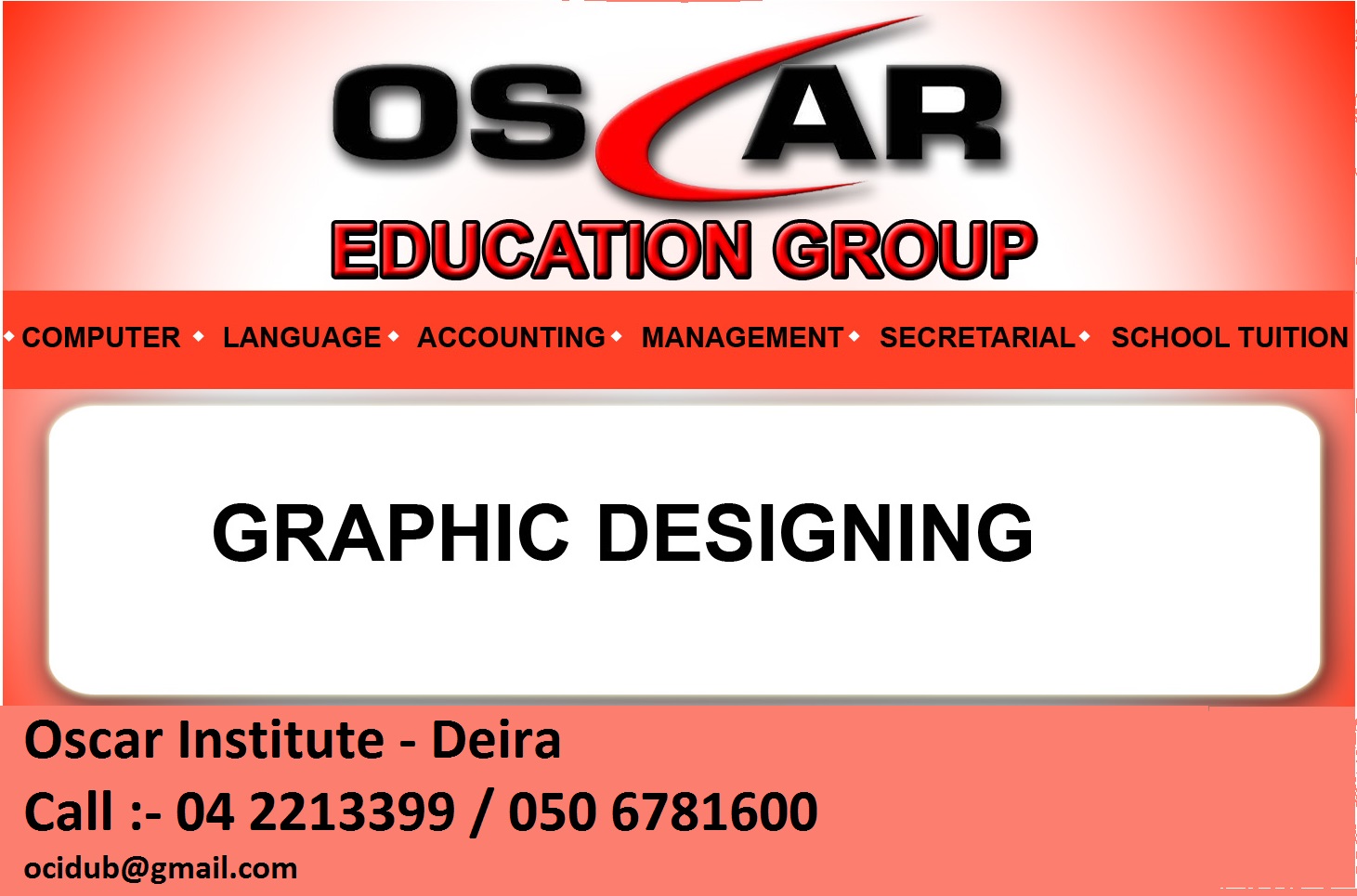 Graphic Designing Training in Deira Call 042213399
