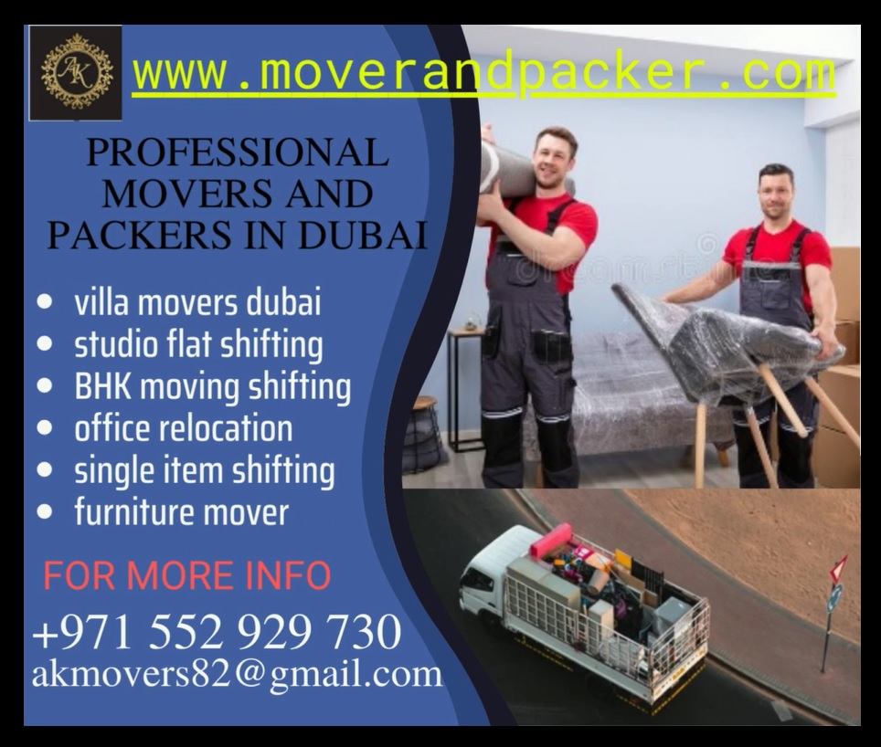 AK Mover & Packers Reliable Shifting Services Dubai 0552929730