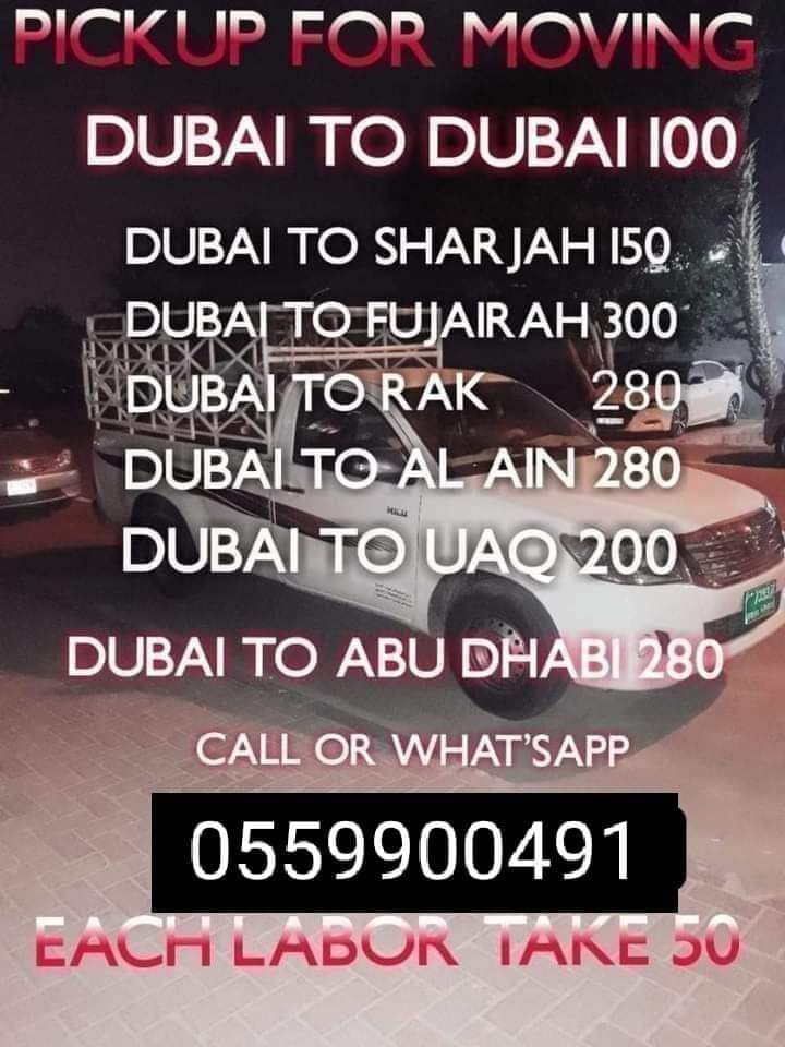1 ton Pickup truck for rent service Dubai Al barsha 0559900491