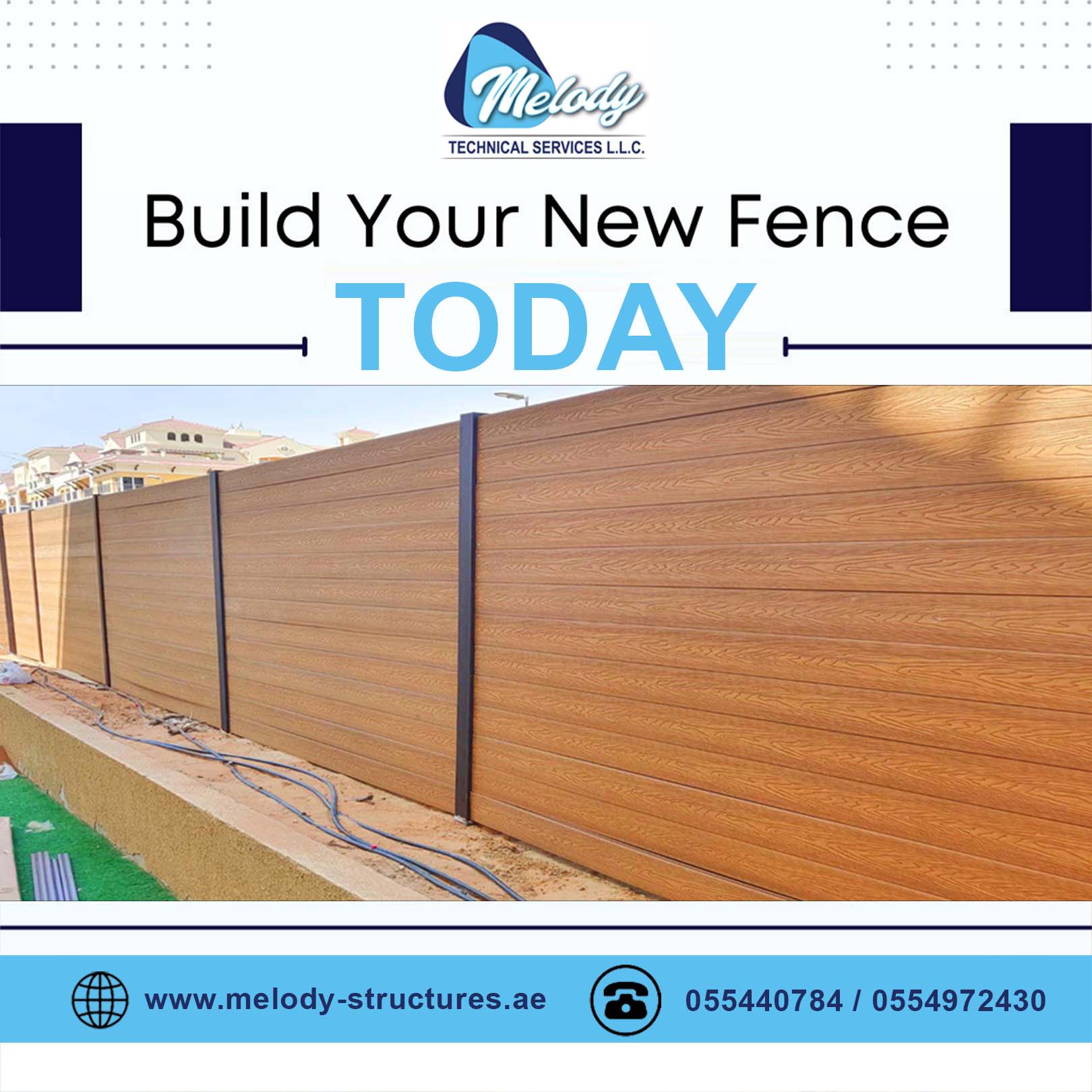 WPC Fence 5 Years Material Warranty in Dubai | Fence Suppliers
