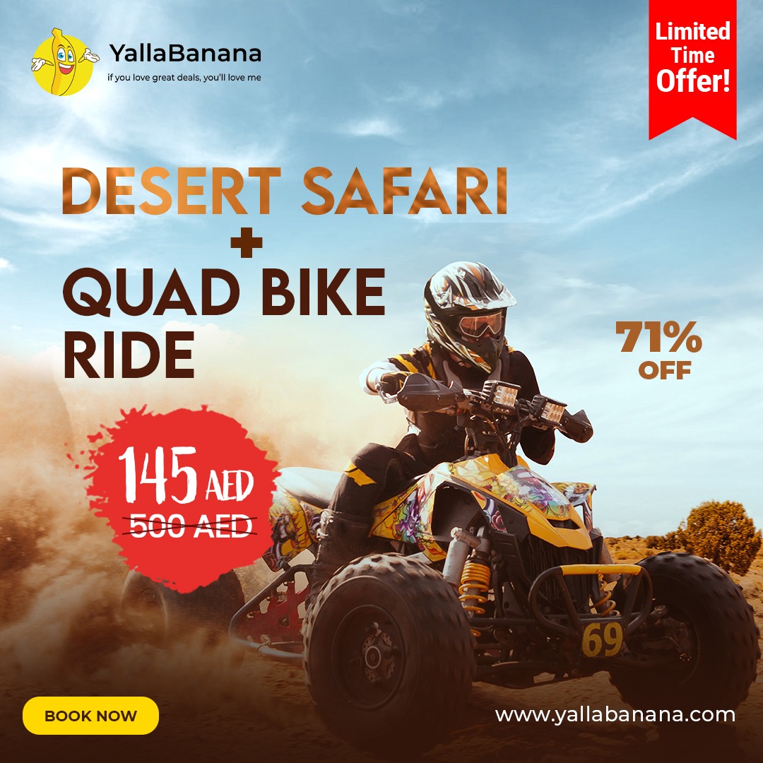 VIP Desert Safari with Quad Bike Ride & Home/Hotel Pickup/DropOff