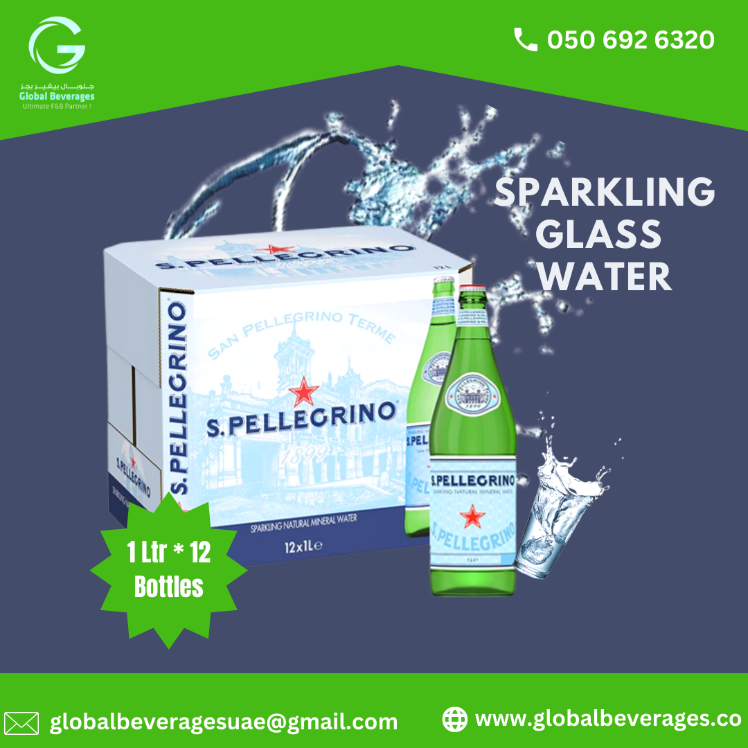 S. Pellegrino (1Ltr.*12 Glass bottles) Sparkling water