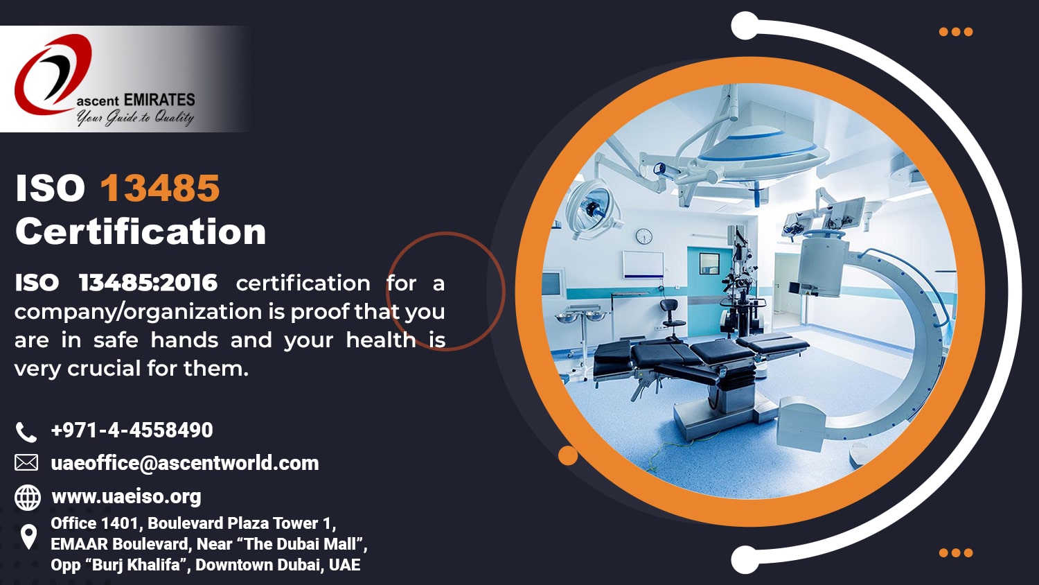ISO 13485 Certification – Committed to Quality & Safety of Medica