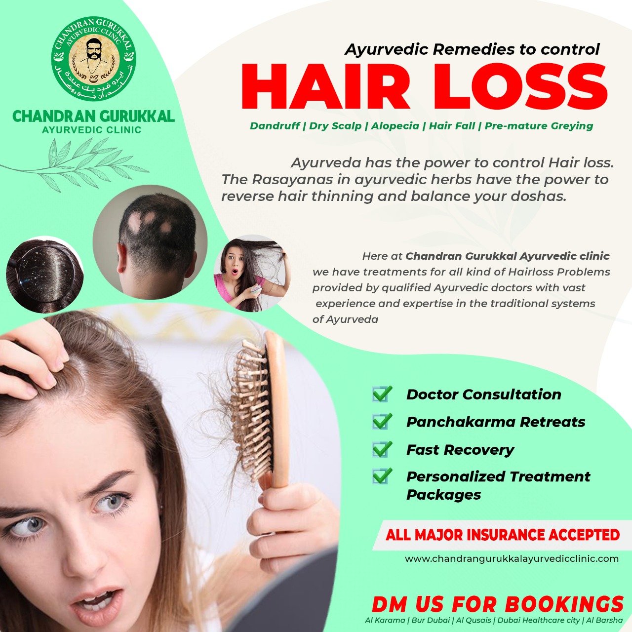 Facing Severe hair fall? Grow your Hairs naturally with us!