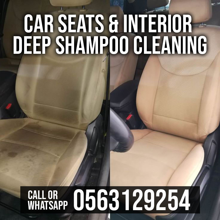 car seats and interior cleaning services Dubai al marina 05631292