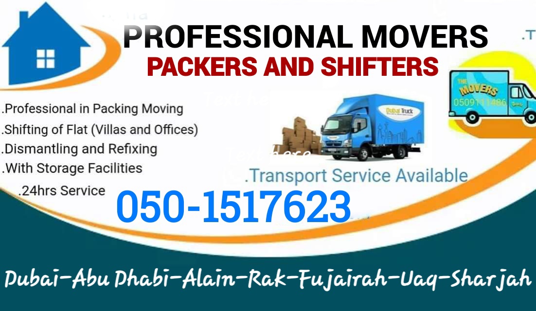 PROFESSIONAL MOVERS PACKERS AND SHIFTERS IN UAE 050 1517623