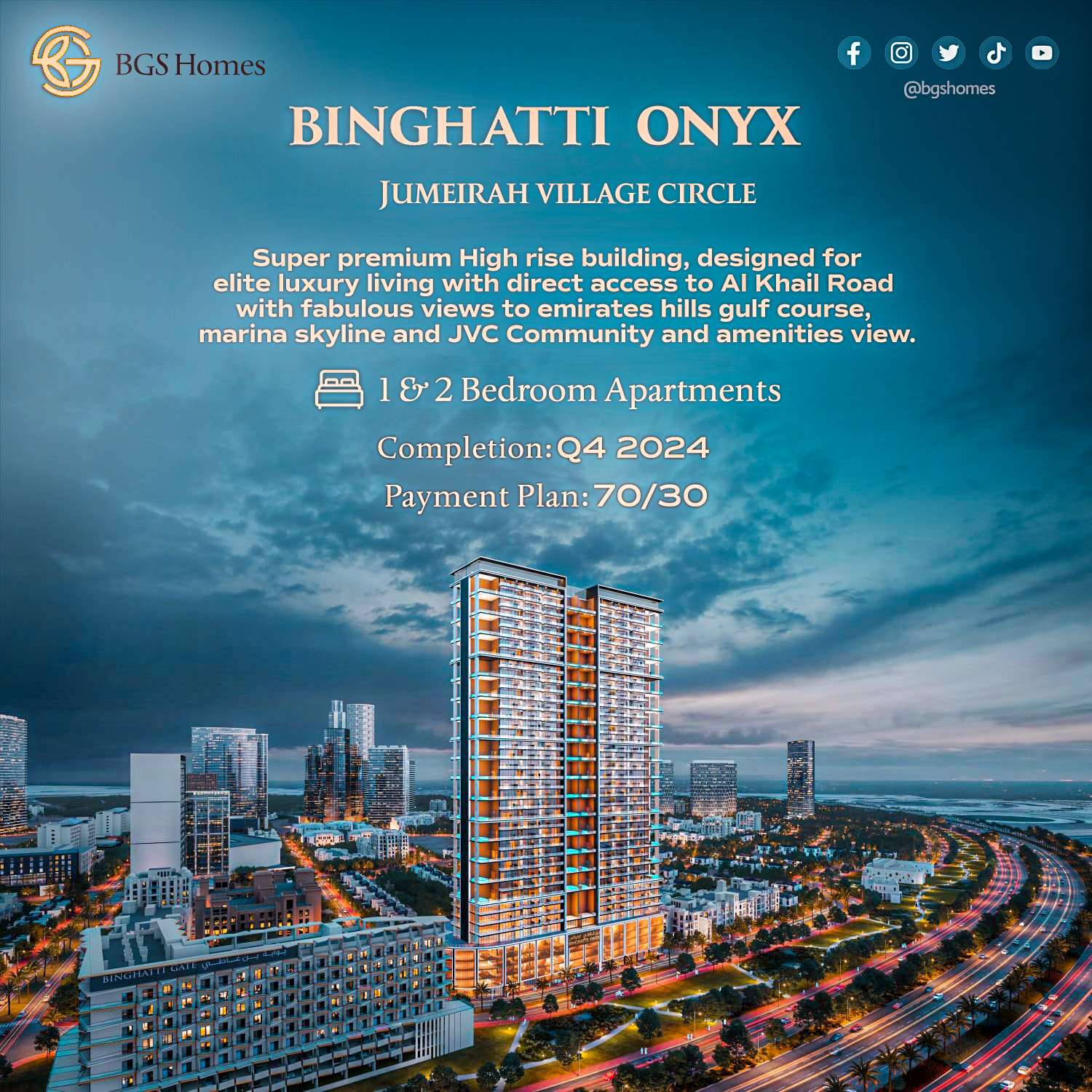 For Sale – Luxury 1, 2, & 3 Bed Apartments At Onyx By Binghatti