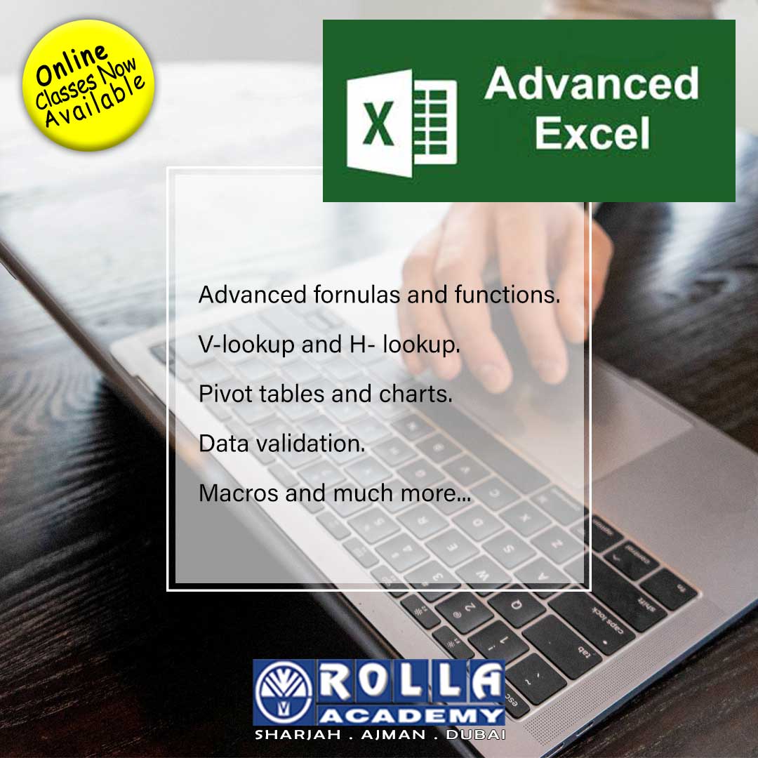 Ms Excel Advanced Course Sharjah – Classroom & Online Training