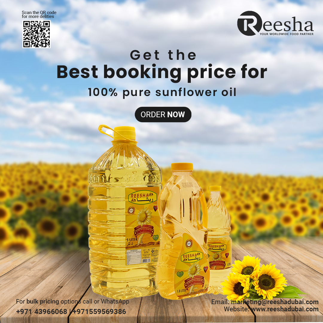 Best Booking Price for 100% Pure Sunflower Oil CIF Tema Port Ghan