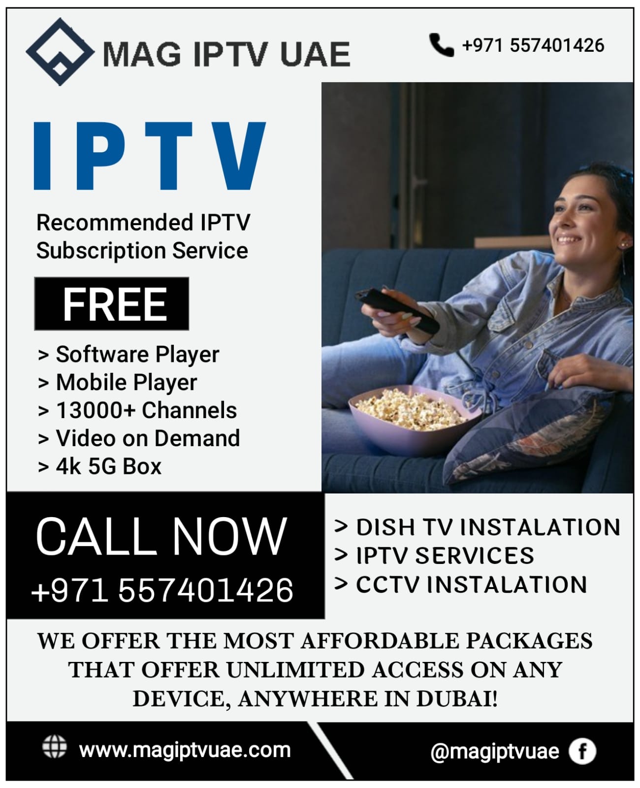 IPTV SATELLITE SERVICE IN DUBAI 0557401426
