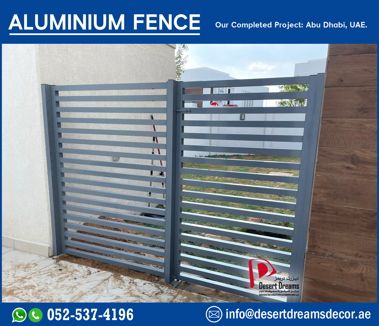 Quality Aluminum Fences Uae | Railing | Gates.