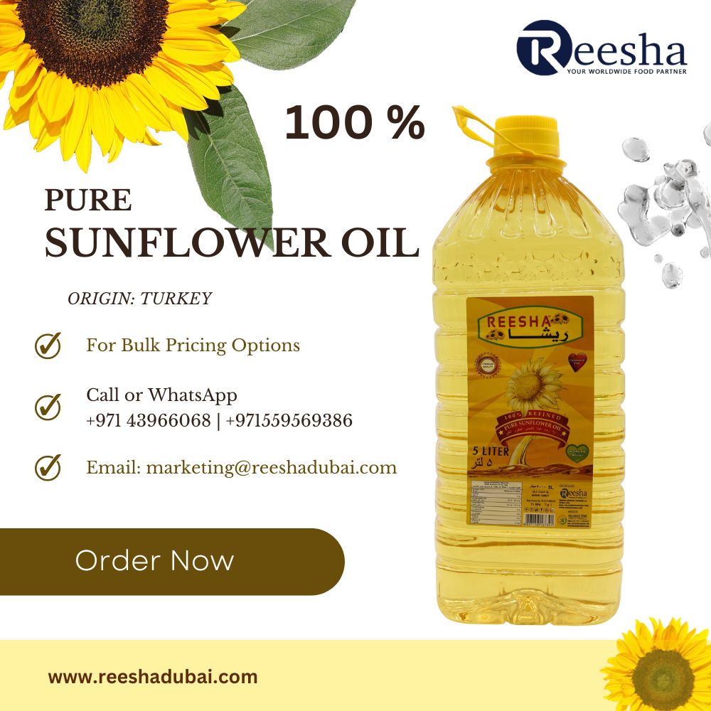 Pure Sunflower Oil for East & West African Countries  Reesha Gene