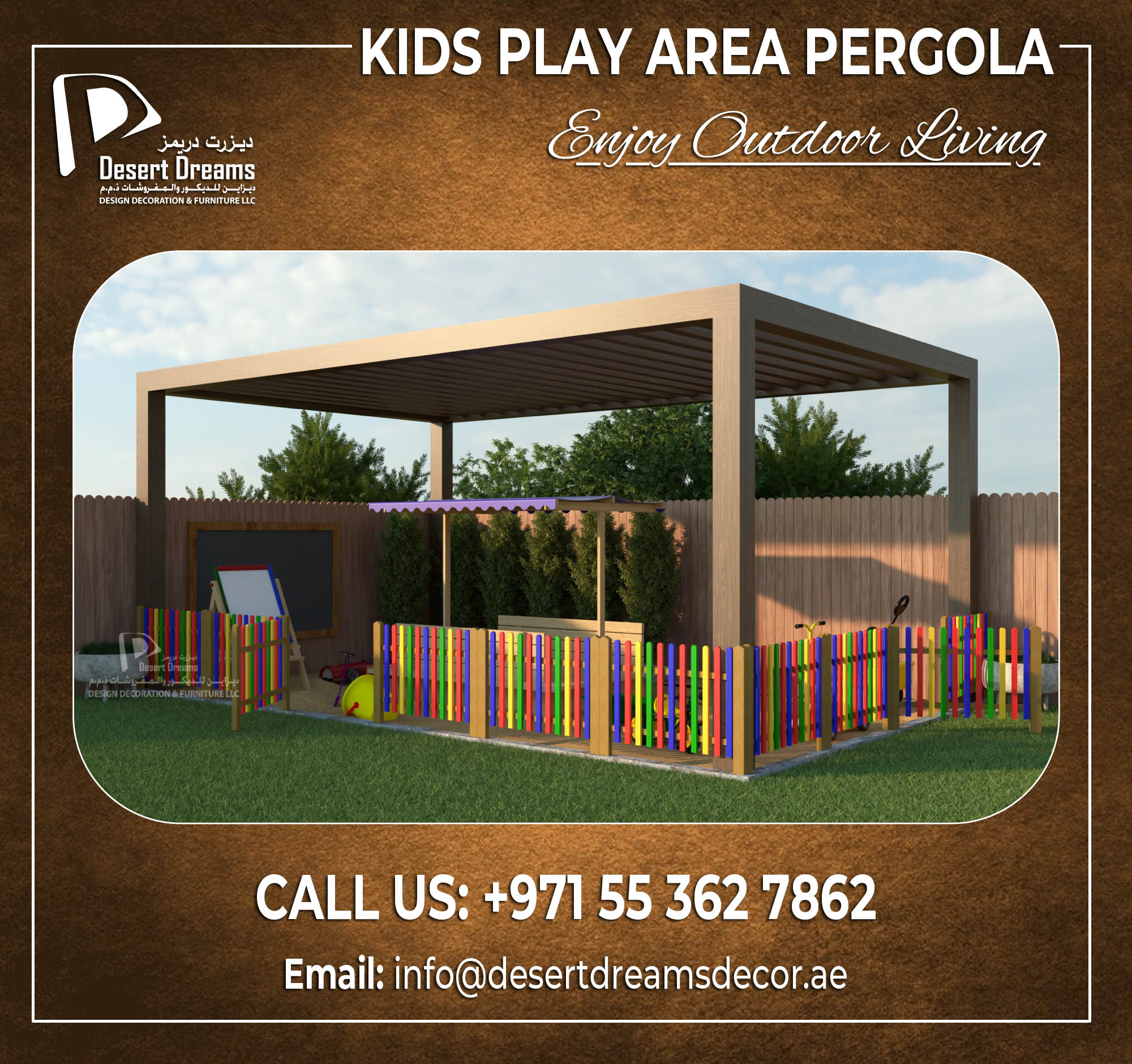 Kids Play Area Wooden Pergola in UAE.jpg
