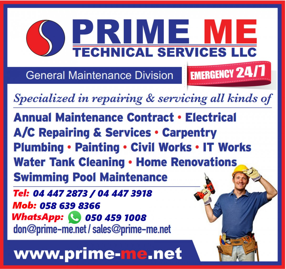Prime ME Technical Services LLC. For all your technical needs.