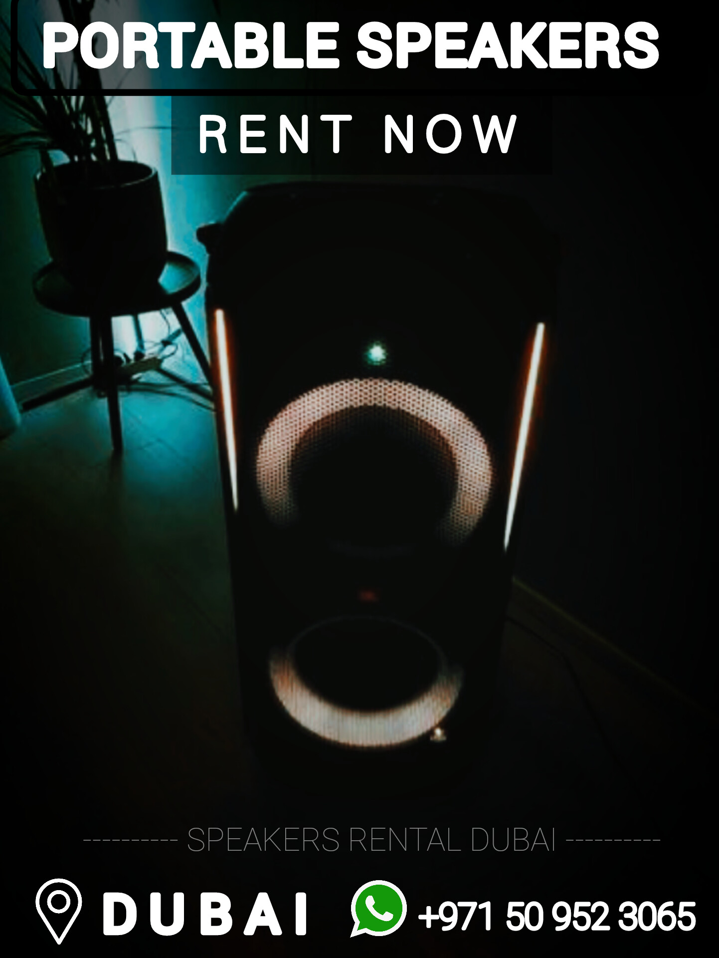 Portable Speakers On Rent in Dubai | JBL PARTYBOX Rent in Dubai
