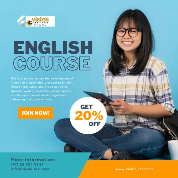 Spoken English Classes at Vision Institute. Call 0509249945