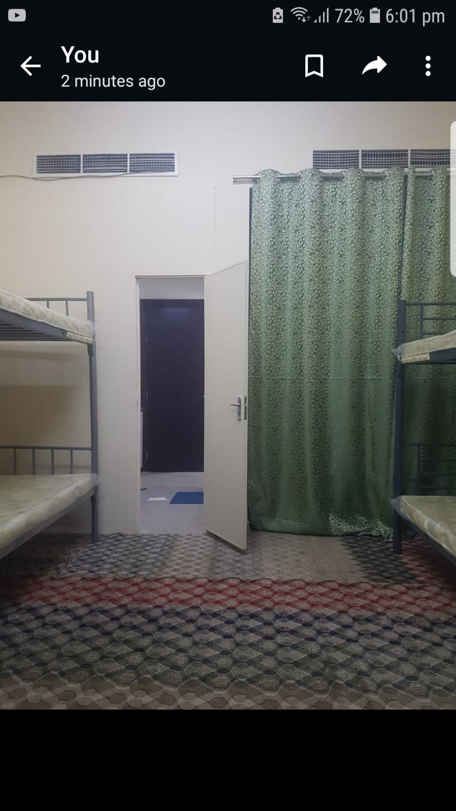NICE AND CLEAN BED SPACE – PARTITION W/ATTACHED WASHROOM AVAILABL