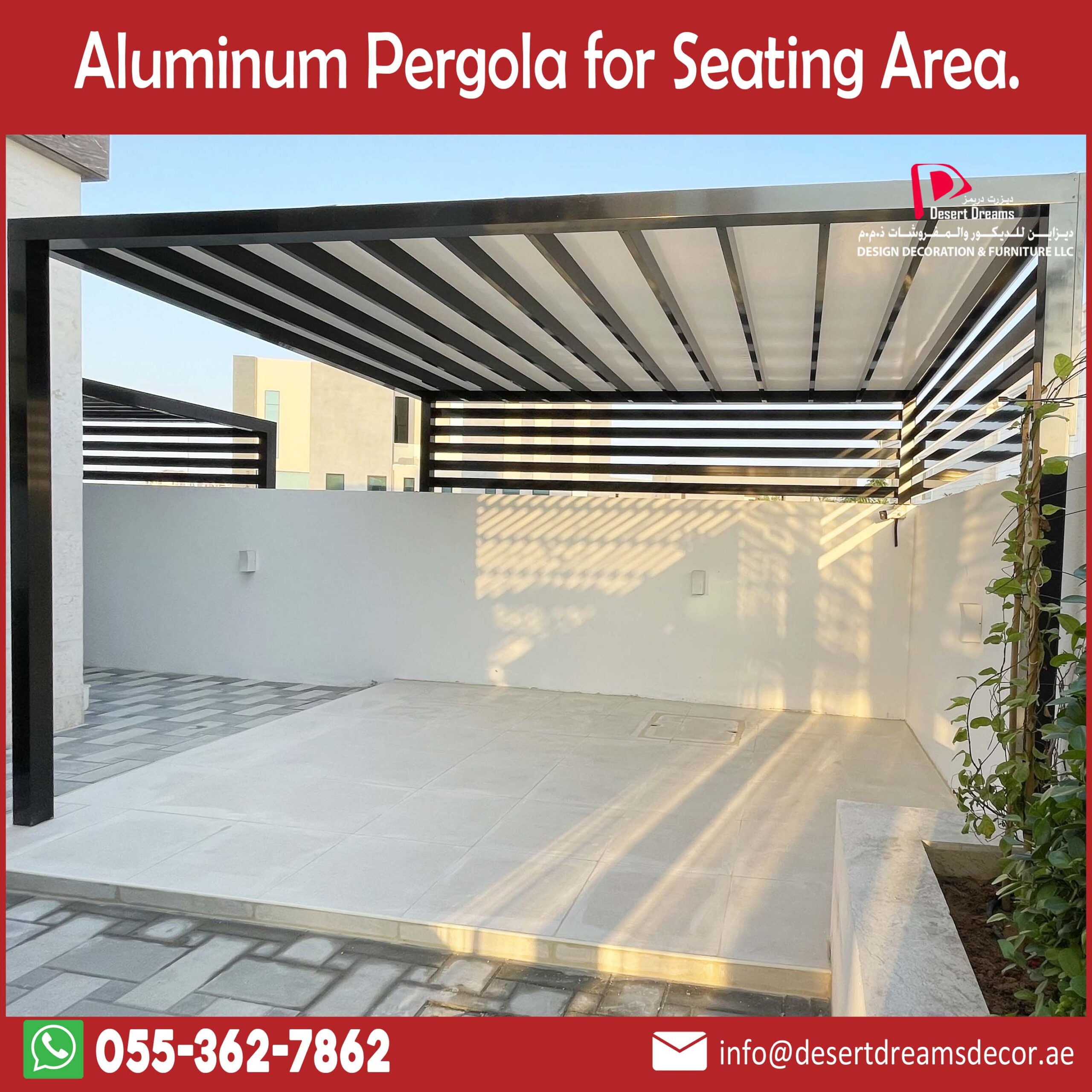 Aluminum Pergola for Seating Area in UAE.jpg