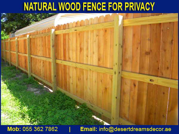 Natural Wood Fencing in Dubai | Garden Privacy Wood Fence Uae.