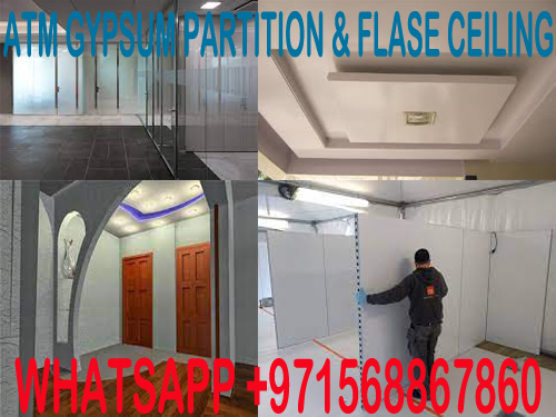 Gypsum ceiling partition works contractor in Umm Al Quwain Dubai