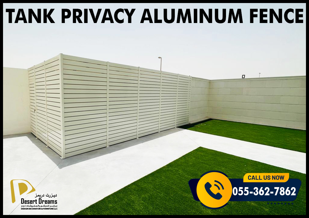 Tank Privacy Aluminum Panels in Uae | Aluminum Slatted Fences Uae