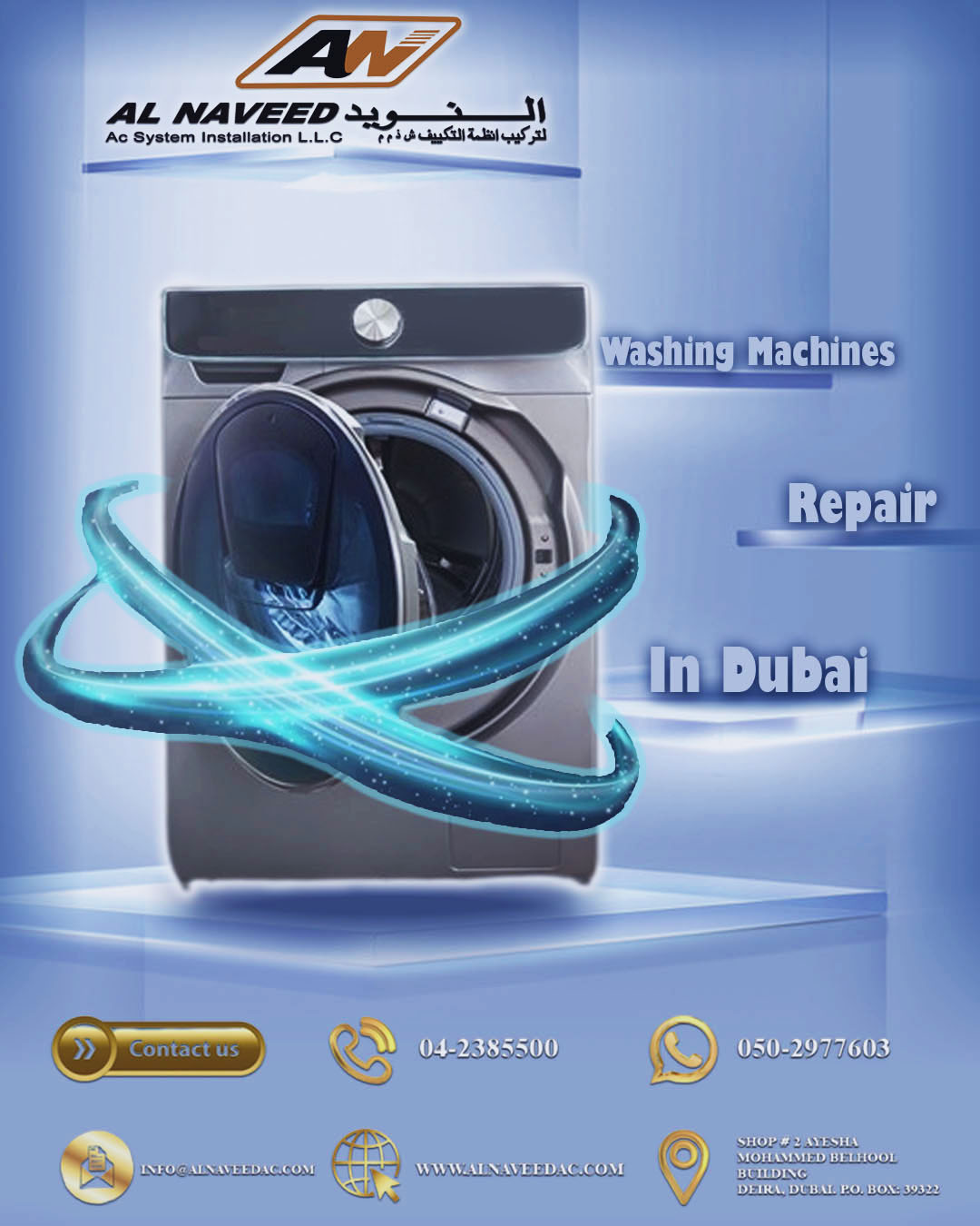 Washing Machine Repair Shop in Dubai – Al Naveed AC Repair & Main