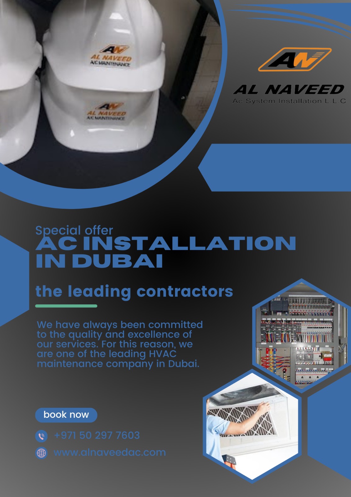 Al Naveed AC System Installation located at Deira