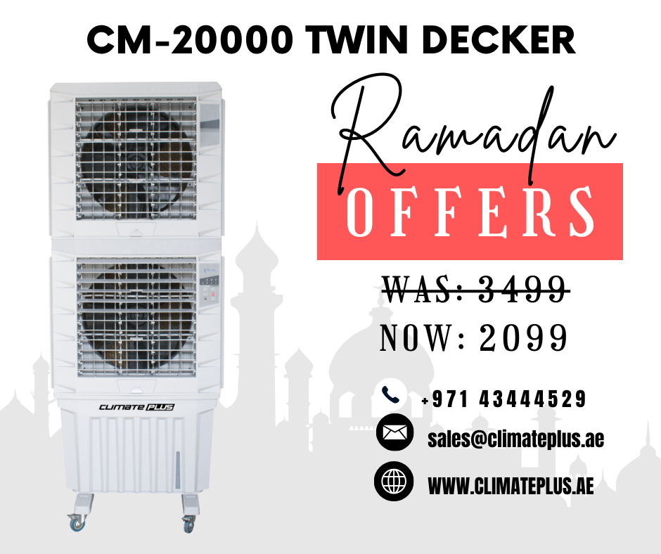 Climate Plus Twin Decker Air Cooler with 20000 m3/h air cooler