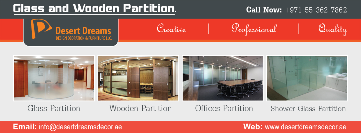 Offices Glass Partition Work in Abu Dhabi | Gypsum Partition.