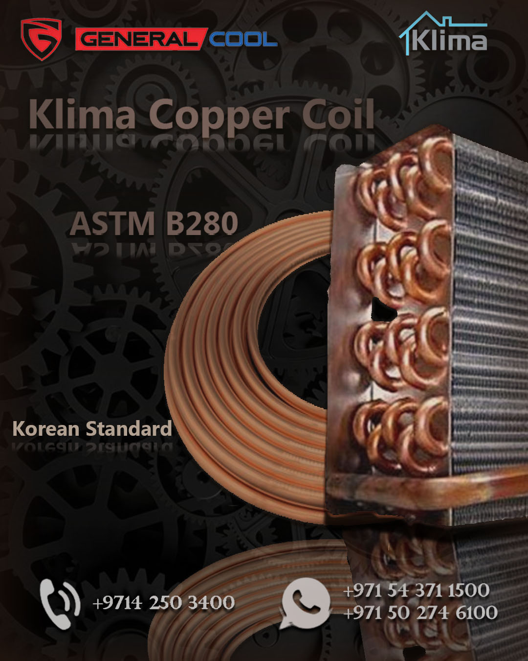 Klima Copper Coil – Klima HVAC Products – Dubai, UAE.