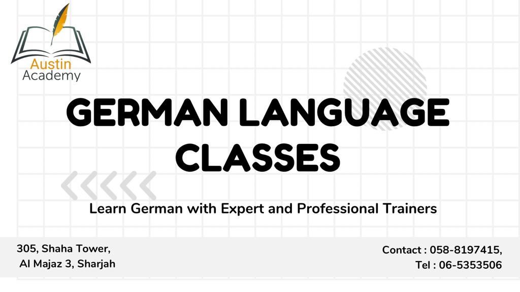 German Classes in Sharjah with Best Offer 0564545906