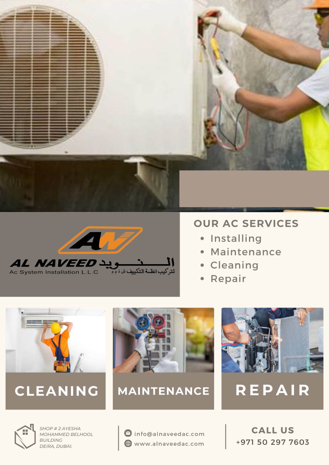 Repair & fixer services for residential and industrial areas.