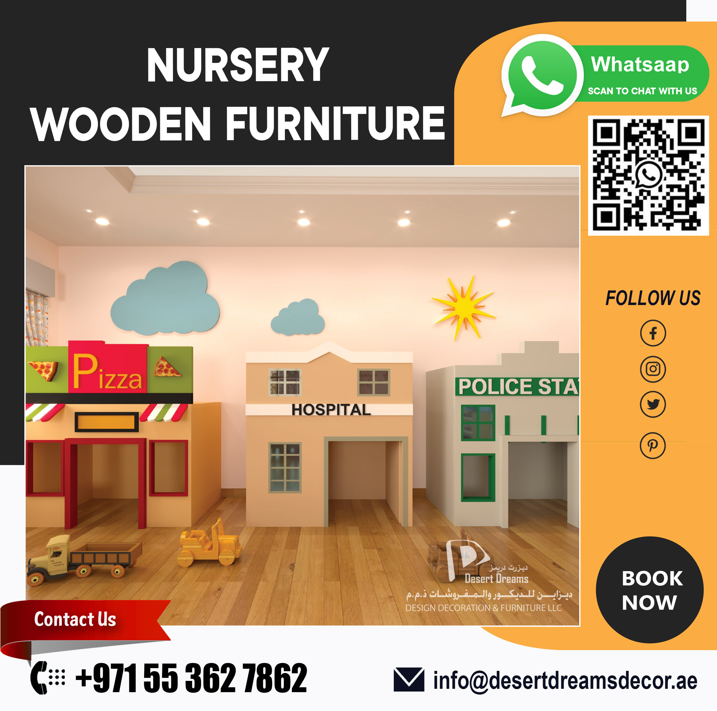 Nursery Design and Decor in Uae | Kids Wooden Items and Furniture