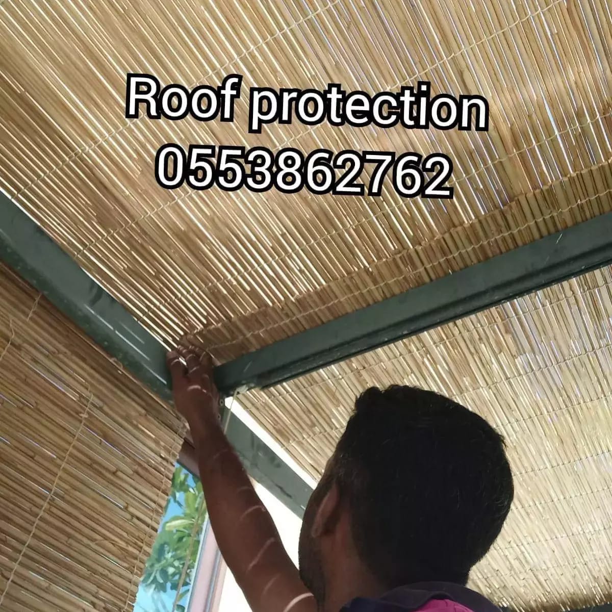 Bamboo reed roofing
