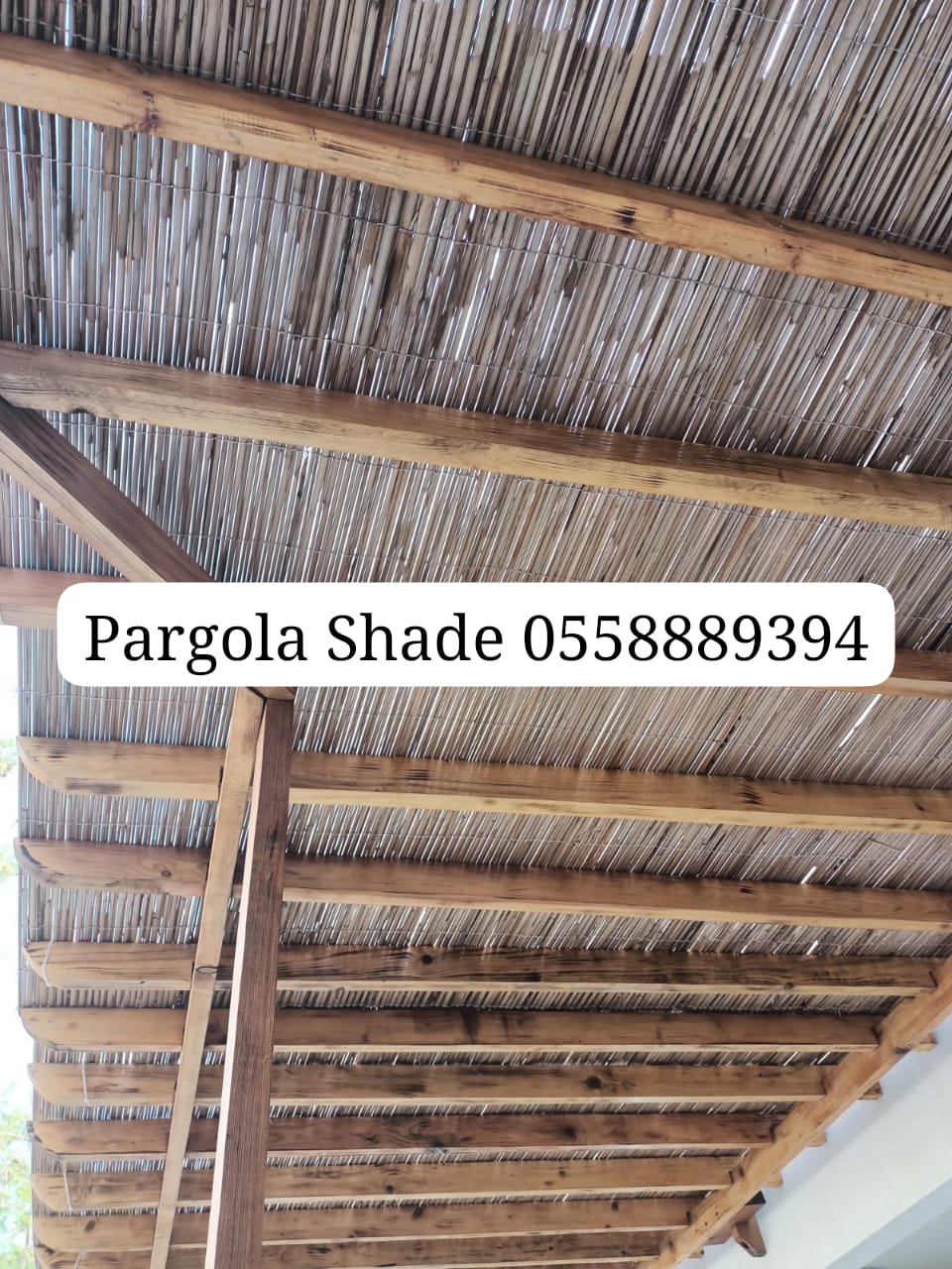 Pergola bamboo roof