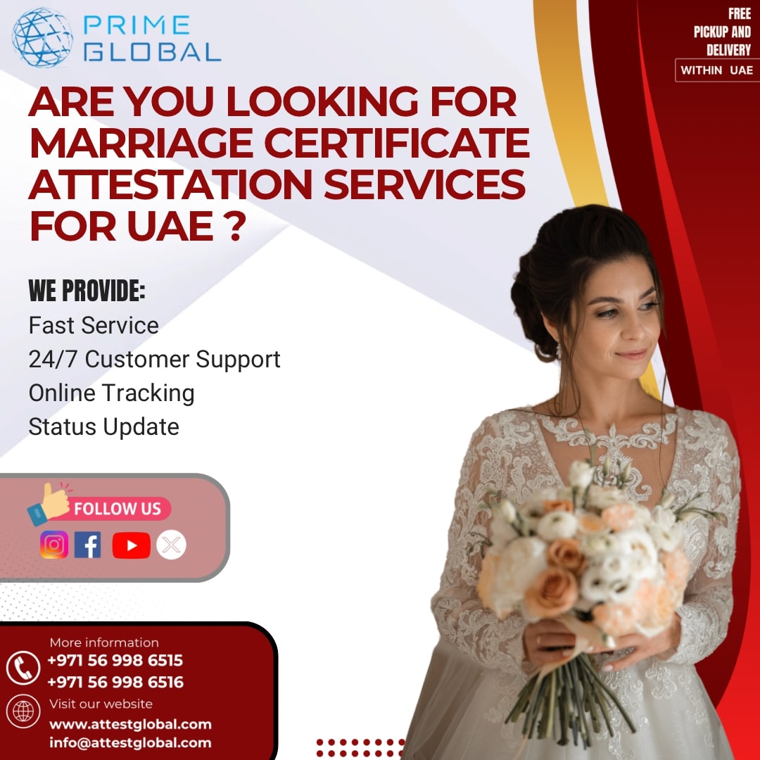 Marriage certificate attestation services in the UAE