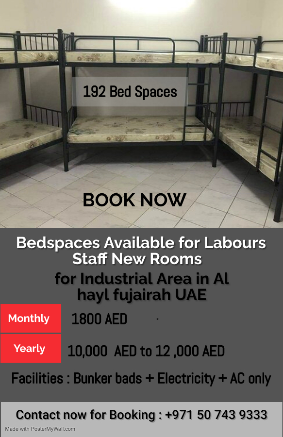 Room available for Labour Staff ( Bed Space )