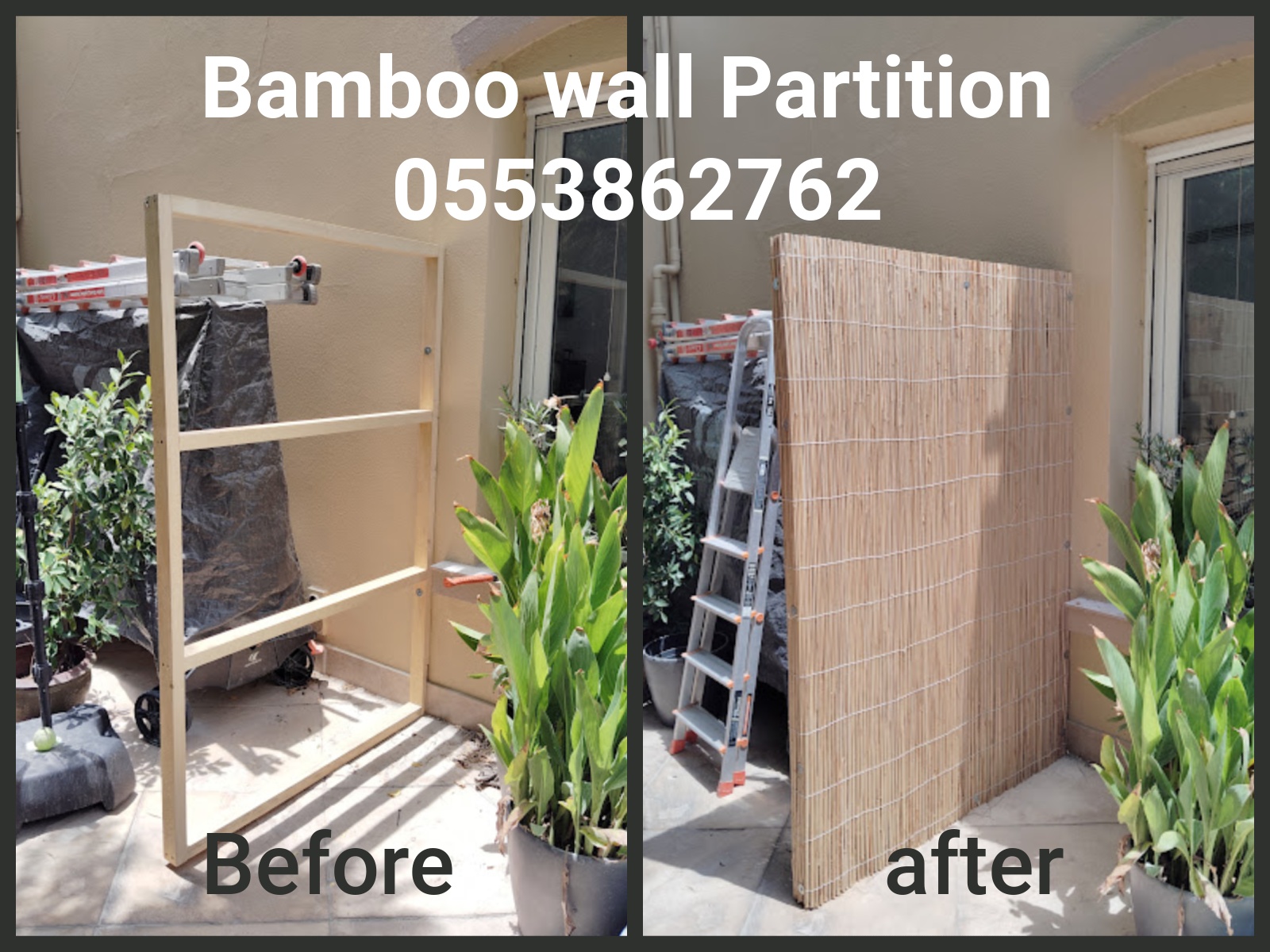 BAMBOO WALL PARTITION WORK